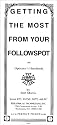 Getting The Most From Your Followspot: an Operator's Handbook