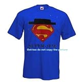Hebrew Israel Super Jew T-Shirt Size XL Color Royal Blue
