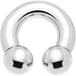 2 Gauge Internally Threaded Horseshoe Circular Barbell - 1/2" 10mm