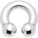 2 Gauge Internally Threaded Horseshoe Circular Barbell - 1/2" 10mm