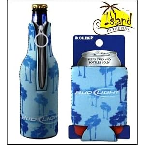 (2) Bud Light Tropical Blue Beer Can and Bottle Koozie by 