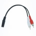 RiteAV - 3.5mm to RCA Stereo Male Cable - 6 inch