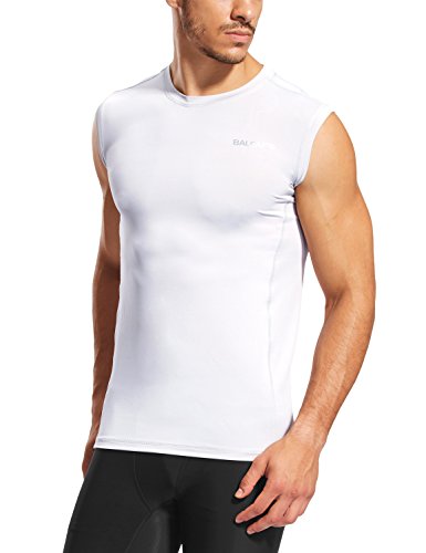 Baleaf Men's Cool Sleeveless Running Fitness Compression Shirt Training Top