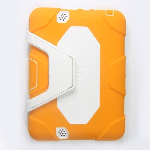 Winpartner Travellor Series Kindle Fire Hd 7'' Case 3d Dual Protect Case(newest Non Toxic Silicone Plastic-multiple Color Options)military-duty Case with Stand Rainproof Shockproof for Kindle Fire Hd 7 Inch Tablet Laptop of Winpartner M2 (light orange-white)