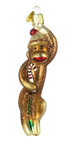 Old World Christmas Sock Monkey Glass Ornament Old World Christmas Sock Monkey Glass Ornament