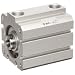 SMC NCQ8 Series Aluminum Air Cylinder, Compact, Double Acting, Both Ends Tapped Mounting, Not Switch Ready, No Cushion