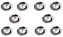 Pack of 10 - Polished Chrome R80 Recessed Downlights