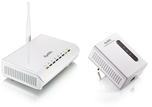 Zyxel NBG-318S & PLA-401 Bundle bestehend aus Wlan-Router NBG-318S mit PowerLine-Funktionalität und PLA-401 PowerLine-Netzwerkadapter