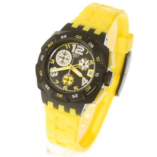 Cover image : [スウォッチ]SWATCH 腕時計 YELLOW HEAD ブラック Chrono Plastic クロノプラスチック SUIB401 [正規輸入品] メンズ