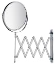 Exclusive Telescopic Cosmetic Wall Mirror, chrome, 3-x magnification