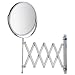 Exclusive Telescopic Cosmetic Wall Mirror, chrome, 3-x magnification