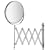 Exclusive Telescopic Cosmetic Wall Mirror, chrome, 3-x magnification