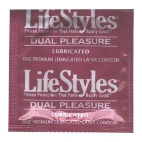 Lifestyles Dual Pleasure Lubricated Condoms - Xtra Pleasure and More Headroom