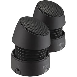 IHOME iHM79BC Rechargeable Mini Speakers (Black)