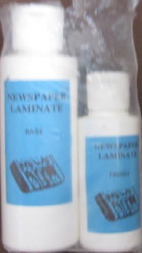 NEWSPAPER LAMINATE "LIQUID" KIT w APPLICATOR & INSTRUCTIONS
