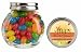 Baby Keepsake: Orange Falling Leaves Design Personalized Glass Candy Jar - Unassemble (Set of 24)