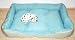 dog bed XXXL 55'' x 39'' in light blue with white stripes #2053-21 Image