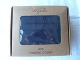 Queen Size Navy Blue Color Certified Pure Organic Cotton 600 TC Thread Count 4 pc. Sheet Set