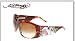ED HARDY EHS 006 LOVE DOG TORTOISE PLASTIC BROWN GRADIENT LENS SWAROSKI CRYSTAL SUNGLASSES