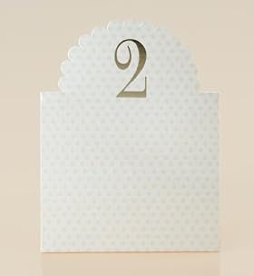 12 Cream Table Numbers