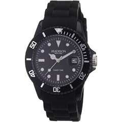 Madison New York Unisex-Armbanduhr Candy Time Analog Silikon schwarz U4167A2
