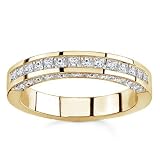 18k Yellow Gold Princess-Cut Diamond Band (G/VS2, 1/2 ct. tw.)