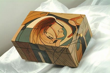 Abstract Woman Art Treasure Box 1002 F