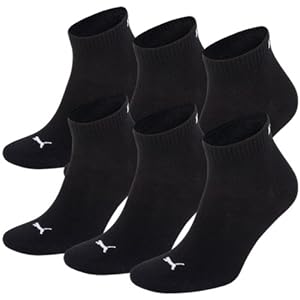 PUMA Unisex Quarters Socken Sportsocken 6er Pack black / black 200 - 43/46
