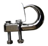 BullDog Winch AccessoryTow Hook and mount hardware - 10,000lb(4535kg) Capacity, chrome plated finish