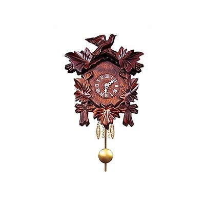 Carved Clock with Leaves