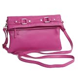 ROSA FINEST QUALITY 2 WAY FULL LEATHER CLUTCH OR SHOULDER BAG