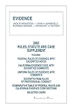 Evidence: 2005 Rules, Statute And Case Supplement