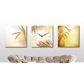 HORLOGE DESIGN GRAIN 3PARTS MODERN UNE HORLOGE CUISINE + 2 IMAGES NEUF
