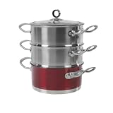 Morphy Richards 18 cm Steamer 3 Tier, Red  from Morphy Richards