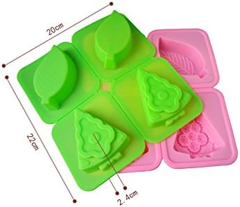 Style Large Silicone Baking Tools Wholesale Hot Sale Silicone Cake Molds 4-hole 2 Leaf Type Chocolate Soap Moon Cake Pans