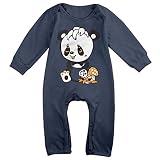 【Dera Princess】 ベビー 男の子 女の子 オーバーオール 長袖 0-24M パンダ キノコ 幼児服
