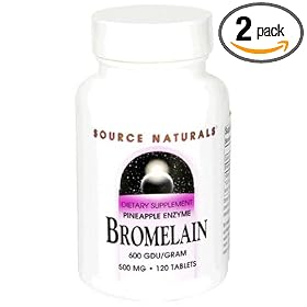 Source Naturals Bromelain, 500 mg, Tablets, 120 tablets (Pack of 2)