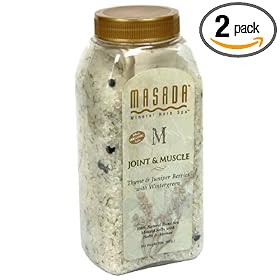 Masada Mineral Herb Spa 100% Natural Dead Sea Mineral Salts with Herbs and Aromas, Joint and Muscle, 2 lbs (907 g) (Pack of 2) by Masada