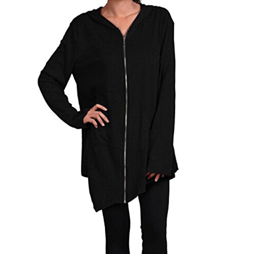 Zmart Women's Zip-Front Long Hoodie Jacket