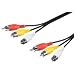 Wentronic Audio/Video Kabel (3x Cinchstecker auf 3x Cinchstecker) 1,5 m