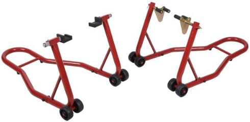 New Motorcycle Bike Stand Front & Rear Wheel Stand Swingarm Lift Auto Bike Shop