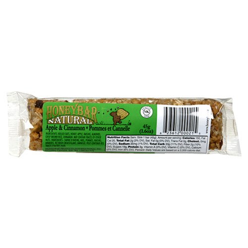 HoneyBar, All Natural, Apple & Cinnamon, 1.6-Ounce Bars (Pack of 12) by Apples