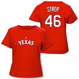 Pedro Strop Texas Rangers Women's Authentic Font T-Shirt by Majestic