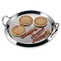 Chef's Secret by Maxam 5-Ply Surgical Stainless Steel Round Griddle with See-Thru Glass Lid