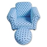 Kid's Max Dot Club Chair with Matching Ottoman... by