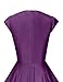 GownTown Womens Dresses Party Dresses 1950s Vintage Dresses Swing Stretchy Dresses, Purple, Small