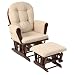 Bowback Glider and Ottoman in Cherry/Biege Finish By Storkcraft Baby Furniture