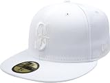 MLB Seattle Mariners White on White 59FIFTY Fitted Cap (7 1/2)