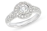 1 Carat Diamond 14K White Gold Bridal Engagement Ring