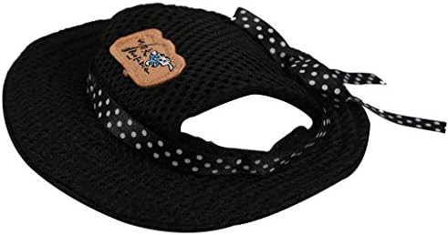 Kung Fu Dog Pet Princess Mesh Porous Sun Cap Hat with Ear Holes Only for Small Dogs